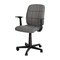 Flash Furniture Mid-Back Gray Quilted Vinyl Swivel Task Office Chair with Arms GO-1691-1-GY-A-GG - alternate 5